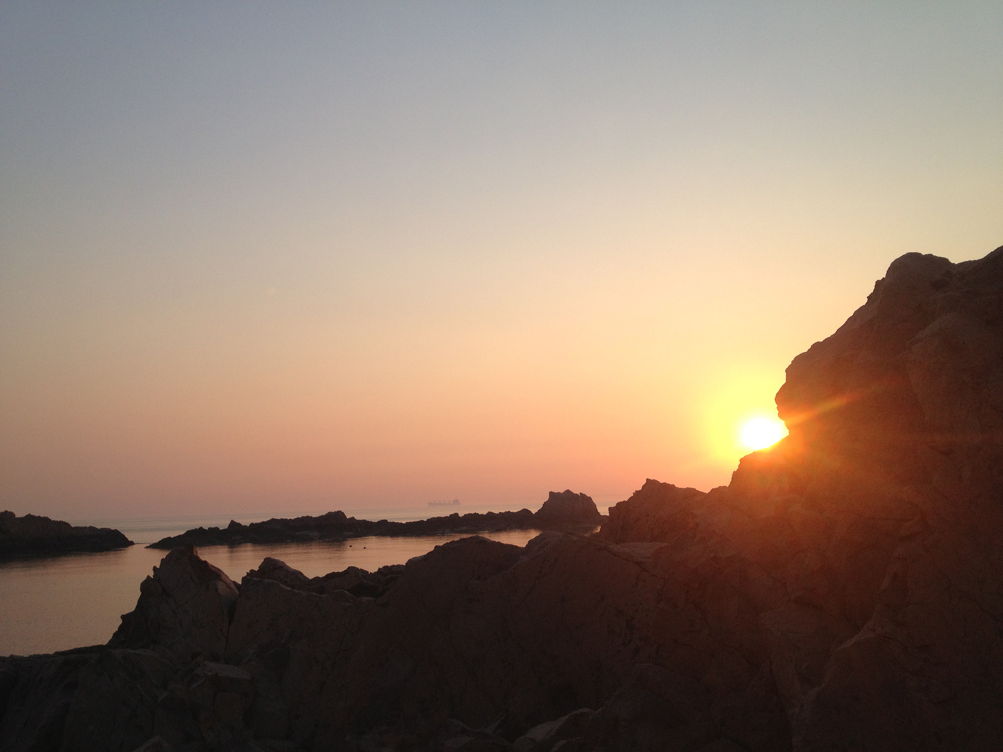 嵊泗列岛夕阳之日出