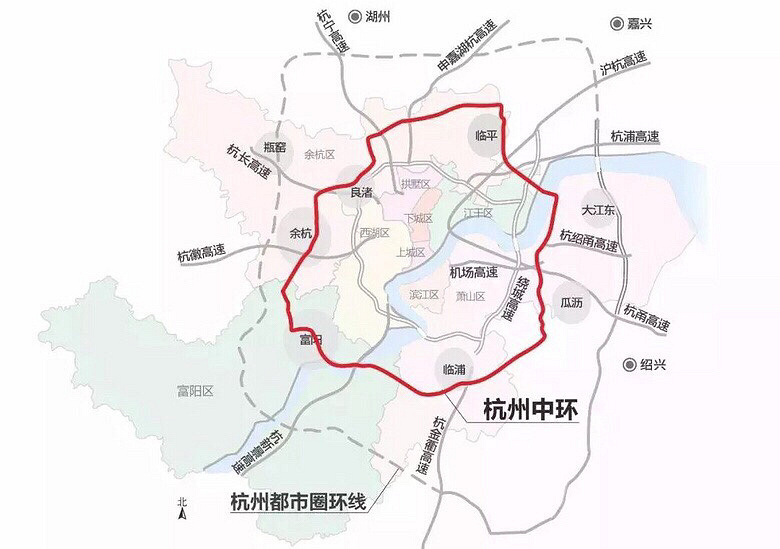 杭州三环线路图最新图片