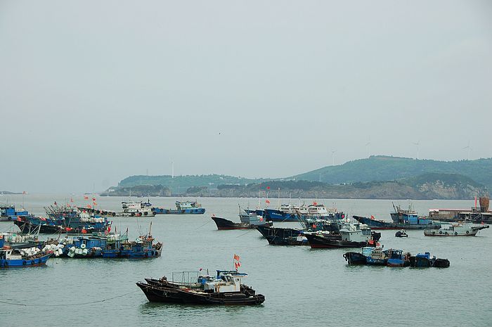 大陈岛渔船图片