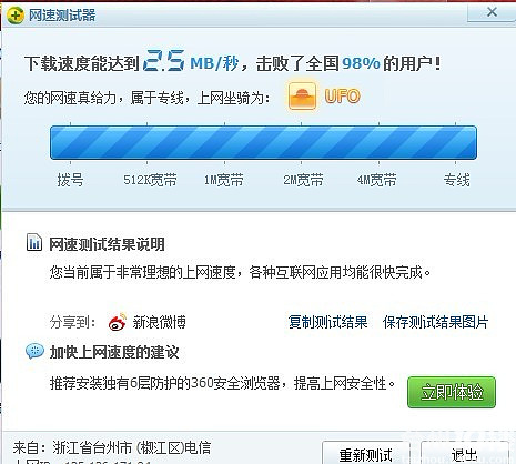 中国电信的20兆的网速