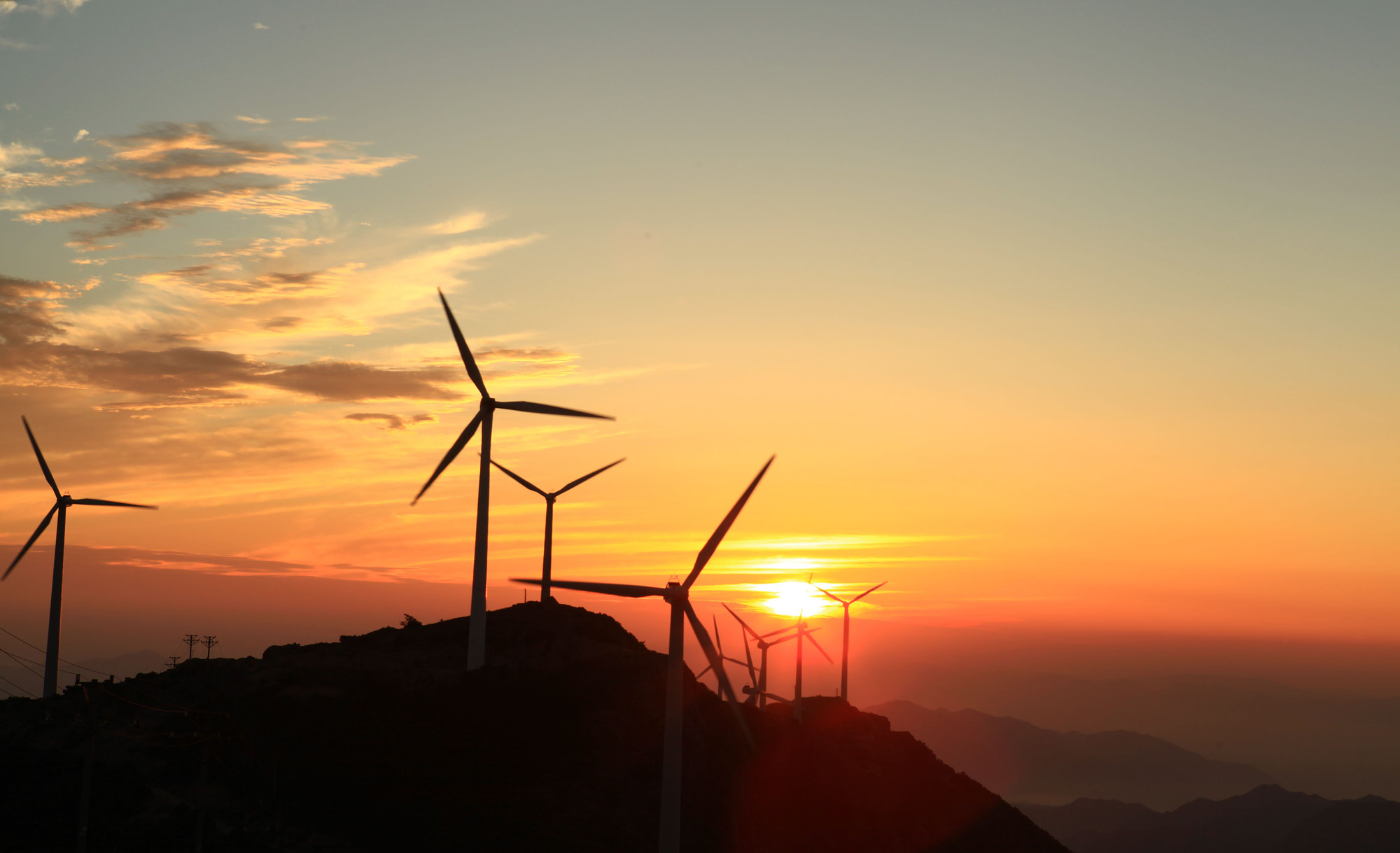 括苍山日落日出