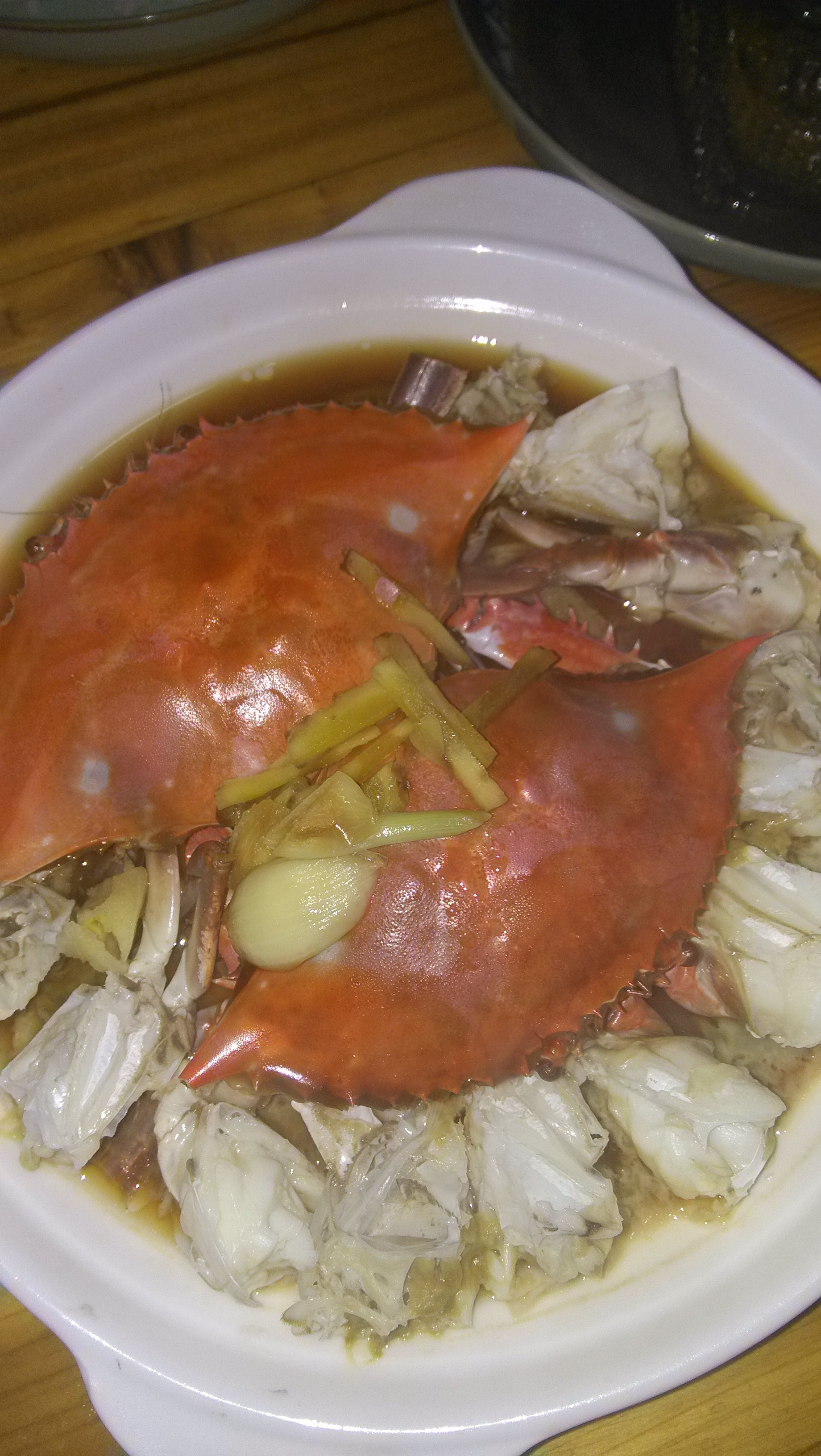 【吃货随手拍08】清蒸白蟹(图)