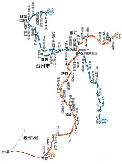 浙江11條城際鐵路昨獲批包括台州s1s2線