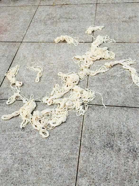 猜猜看大叔在晒什么我以为在晒毛线