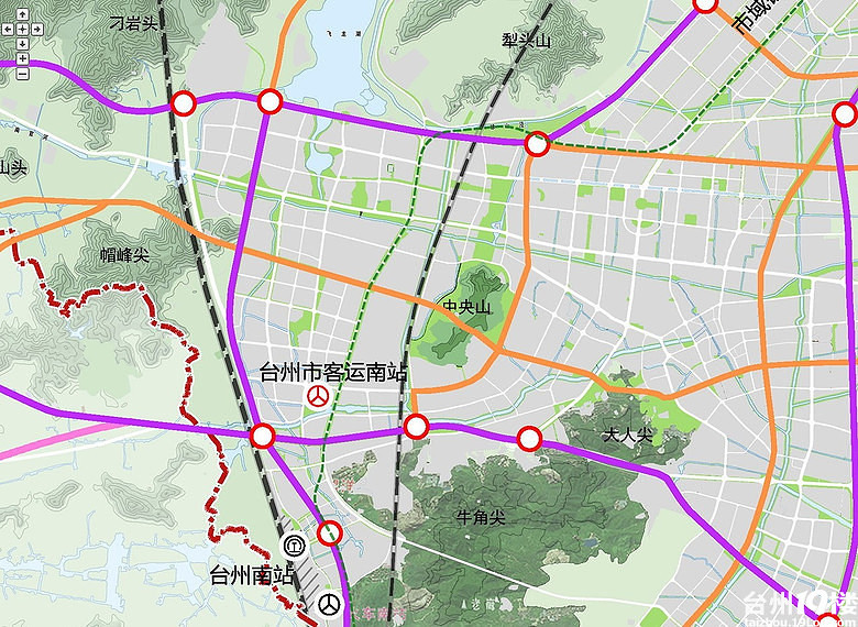 路桥中央山公园地图图片