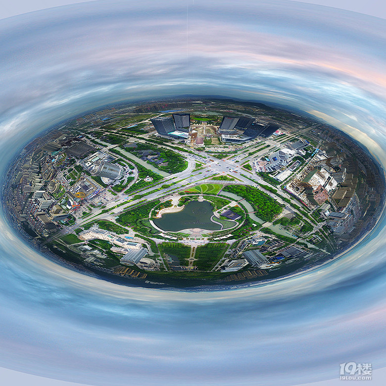 不一样的角度看世界球形航拍全景照