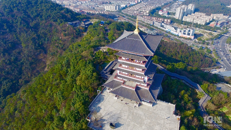 航拍椒江白云阁