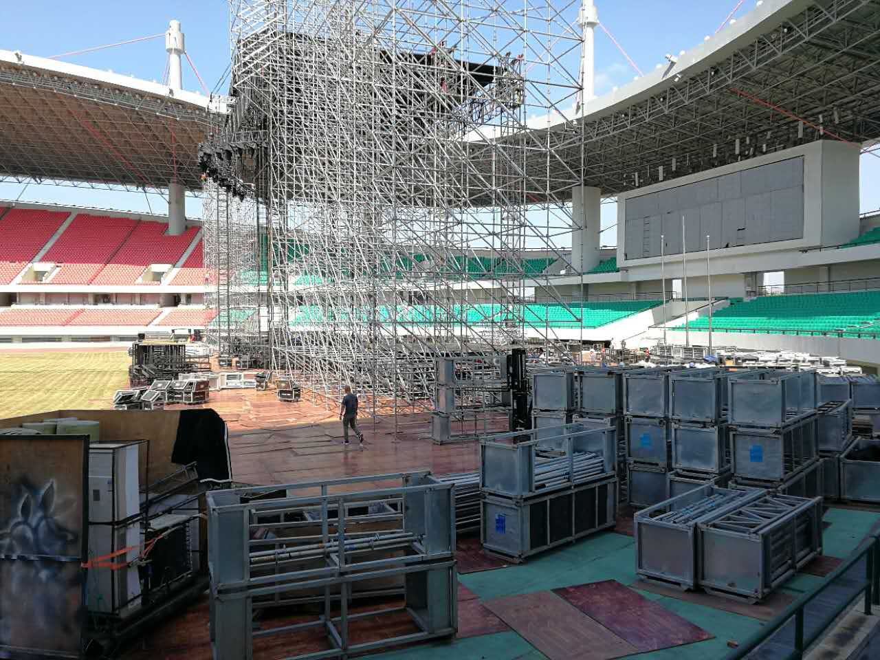 周杰伦演唱会搭建开始啦