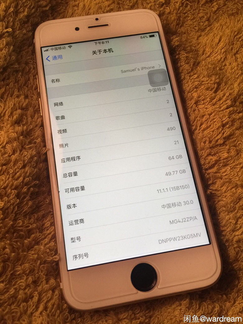 ����һ̨iPhone6 64G ����ת�á��ѳ��á�