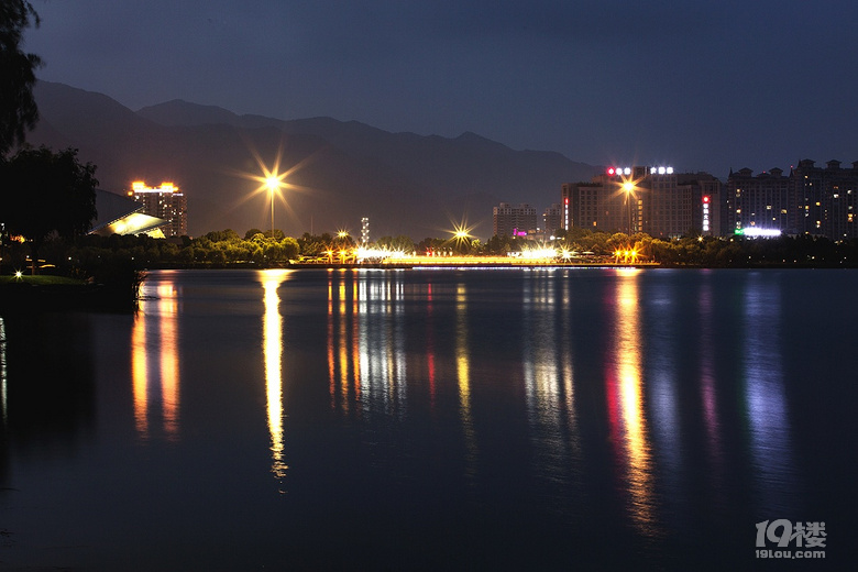 台州夜拍灵湖夜色