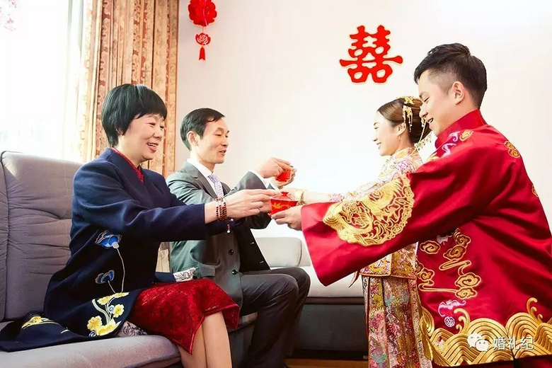 直树湘琴未公开婚礼全曝光原来结婚敬茶改口的讲究那么多