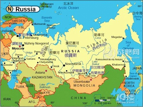西伯利亚联邦管区地图图片