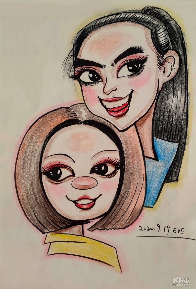 肖像漫画街头漫画画画