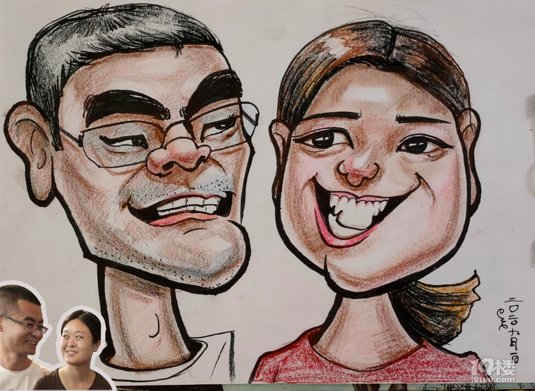 肖像漫画街头漫画画画