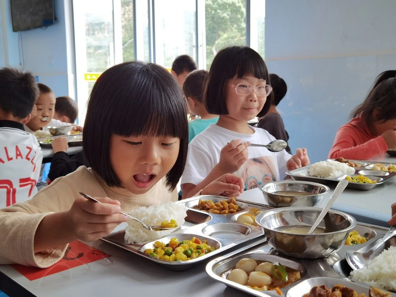 椒江这群小学生当农夫食堂午饭自己种人人争当光盘侠