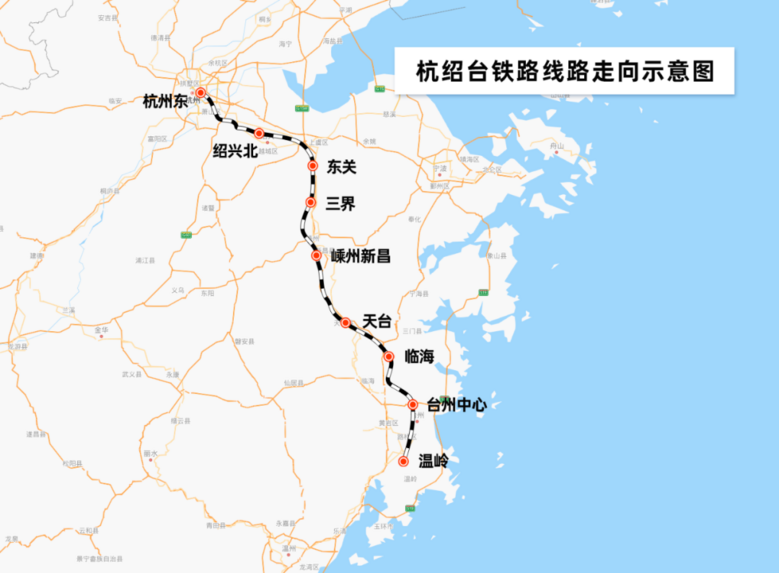 25分钟杭州到绍兴1小时杭州到台州这两线路何时通车