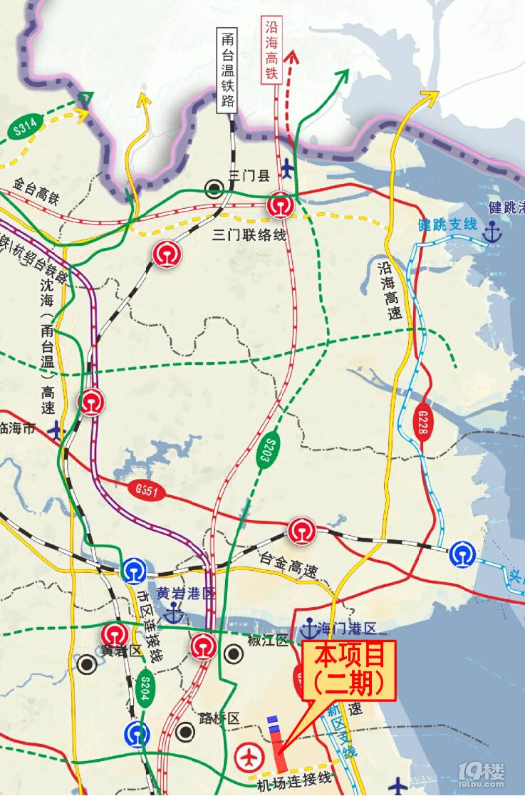 台州十四五规划的沿海高铁线位图