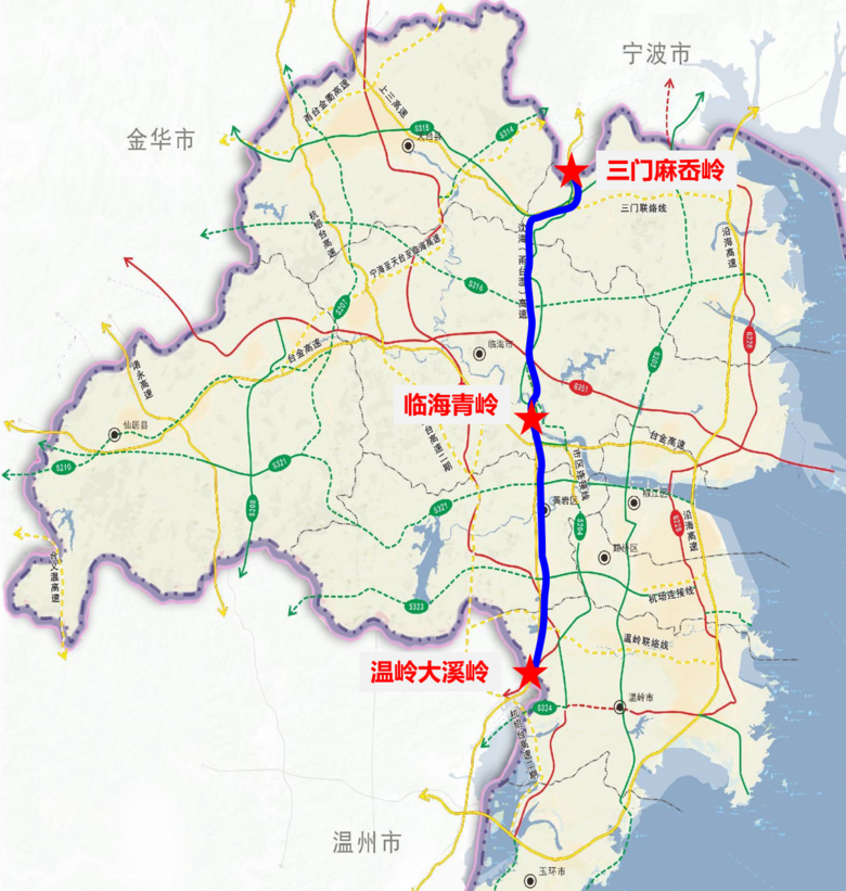 台州高速公路规划图图片