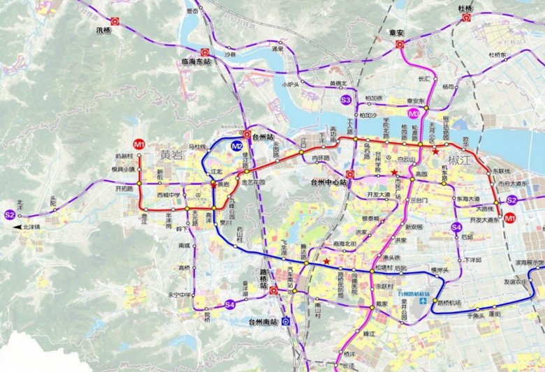 不止s2規劃透露臺州未來8條軌道交通擬設152座車站