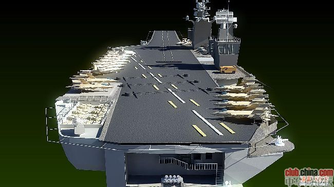 中国欲打造史上最牛航母,载机量远超美国!(图)